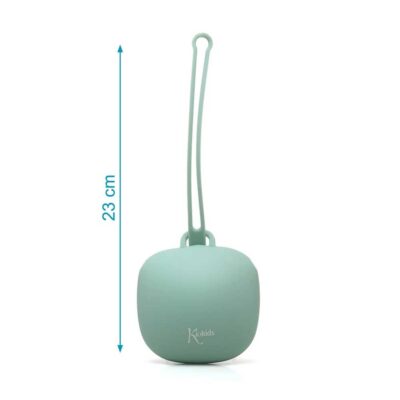 Portachupetes de silicona salvia para bebé KioKids