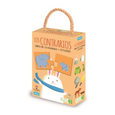 Libro 10 páginas y Puzzle Los Contrarios Manolito Books