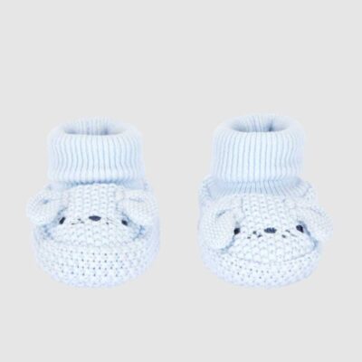 Patucos crochet Perrito Azul Carters
