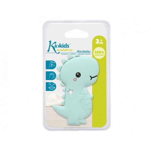 Mordedor de silicona dinosaurio 10 cm para bebé KioKids