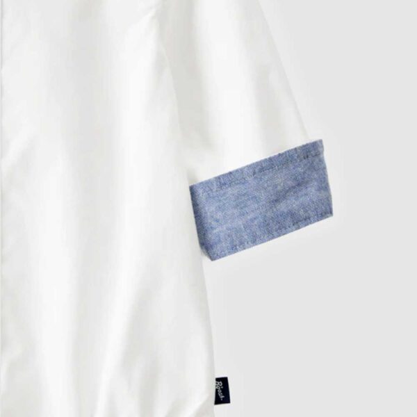 Body tipo camisa blanco de manga larga Carter's