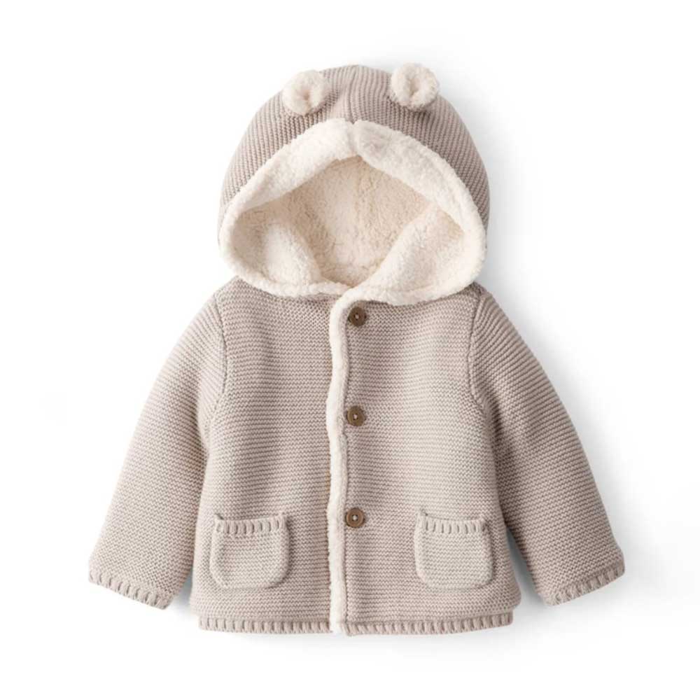 Cárdigan tejido con sherpa en algodón Carter's