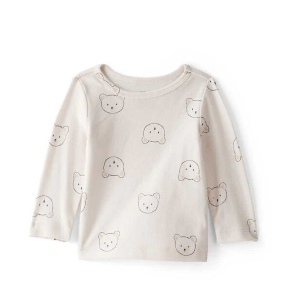 Conjunto dos piezas peto con oso y camiseta Carters