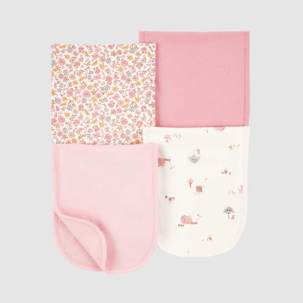 Pack cuatro babitas algodón rosadas Carter's