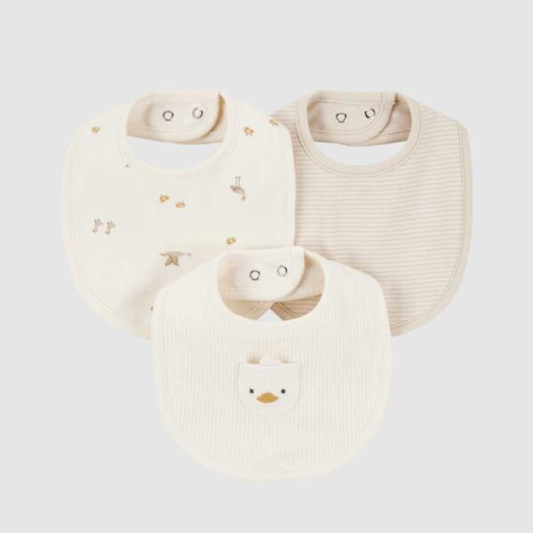 Pack tres baberos algodón diseño aves Carter's