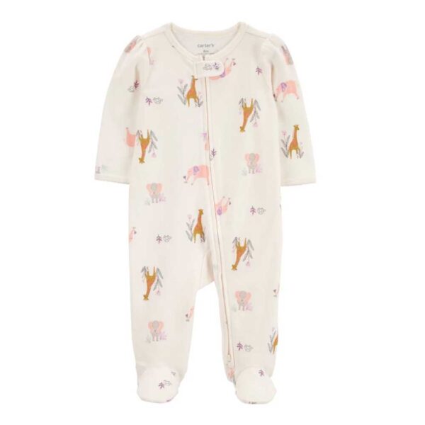 Pijama en 1 pieza de algodón con diseño animales Carter's