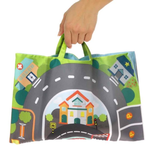 Circuito de coches textil para bebé KioKids