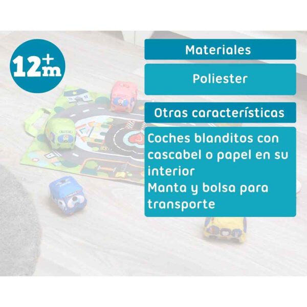 Circuito de coches textil para bebé KioKids