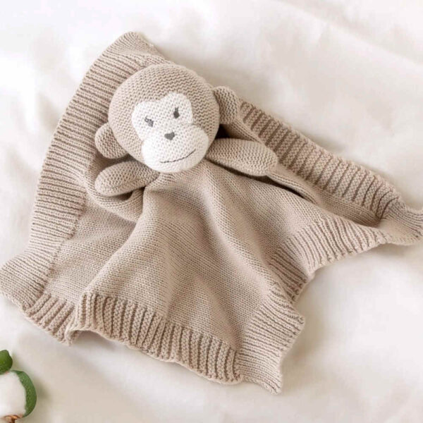 Doudou mono en algodón 25cm para recién nacido KioKids