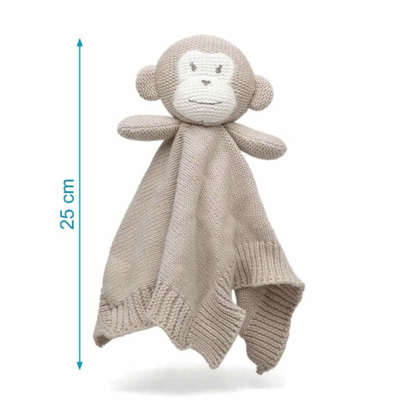 Doudou mono en algodón 25cm para recién nacido KioKids