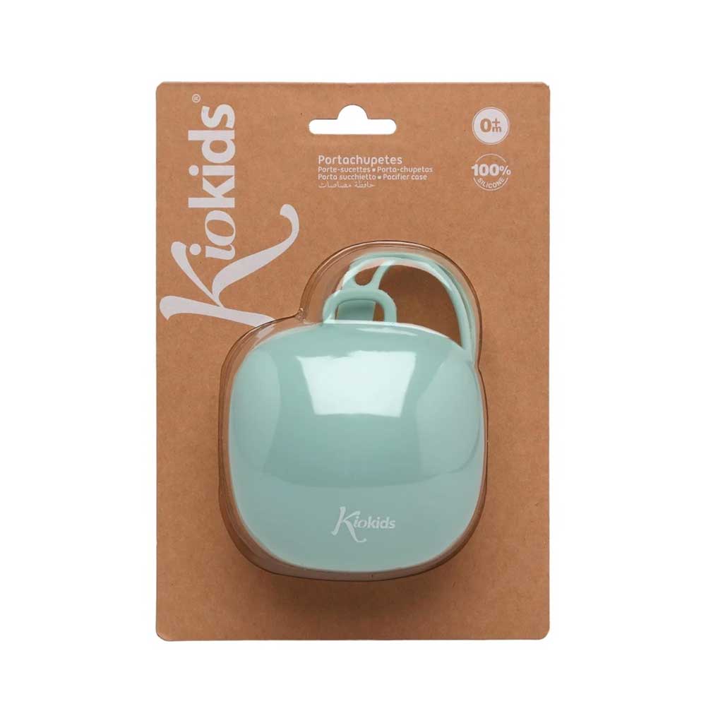 Portachupetes de silicona salvia para bebé KioKids