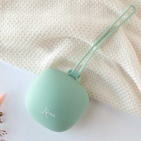 Portachupetes de silicona salvia para bebé KioKids