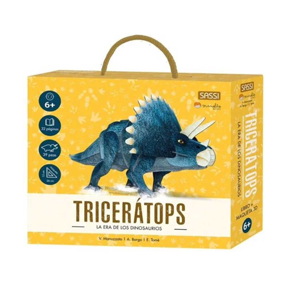 Libro + 3D Triceratops la Era de los Dinosaurios Manolito Books