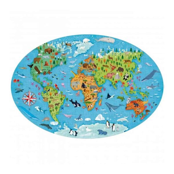 Libro y Puzzle Los Animales del Mundo Manolito Books