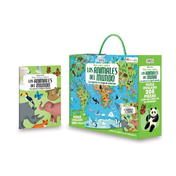 Libro y Puzzle Los Animales del Mundo Manolito Books