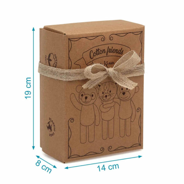 Mordedor para bebé mono en madera y algodón KioKids