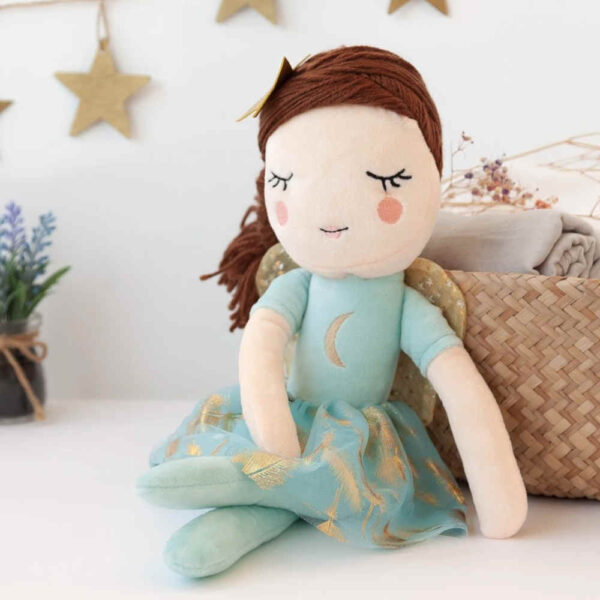 Muñeca de peluche hada azul 40cm KioKids