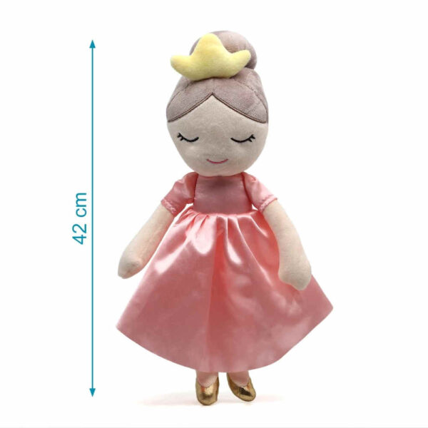 Muñeca de peluche princesa rosa 40cm KioKids
