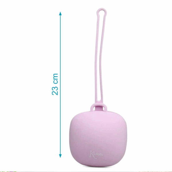 Portachupetes de silicona lavanda para bebé KioKids