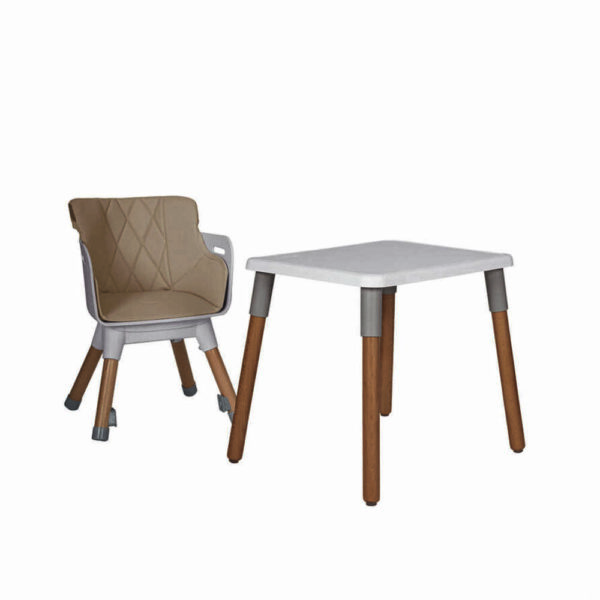 Trona + set mesa + silla Kombo beige Olmitos