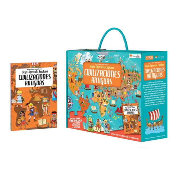 Libro y Puzzle Civilizaciones Antiguas Manolito Books