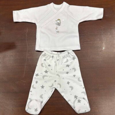 Conjunto jubón cruzado blanco transfers posicional polaina Yerge