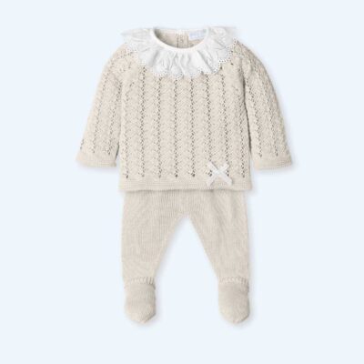 Traje 2 Piezas TIRA BORDADA Canesú menguado FLORAL RUSTIK Mac Ilusión