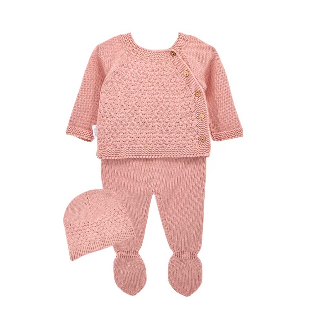 Conjunto 3 piezas punto entrelazado bebé 0650b Amorim