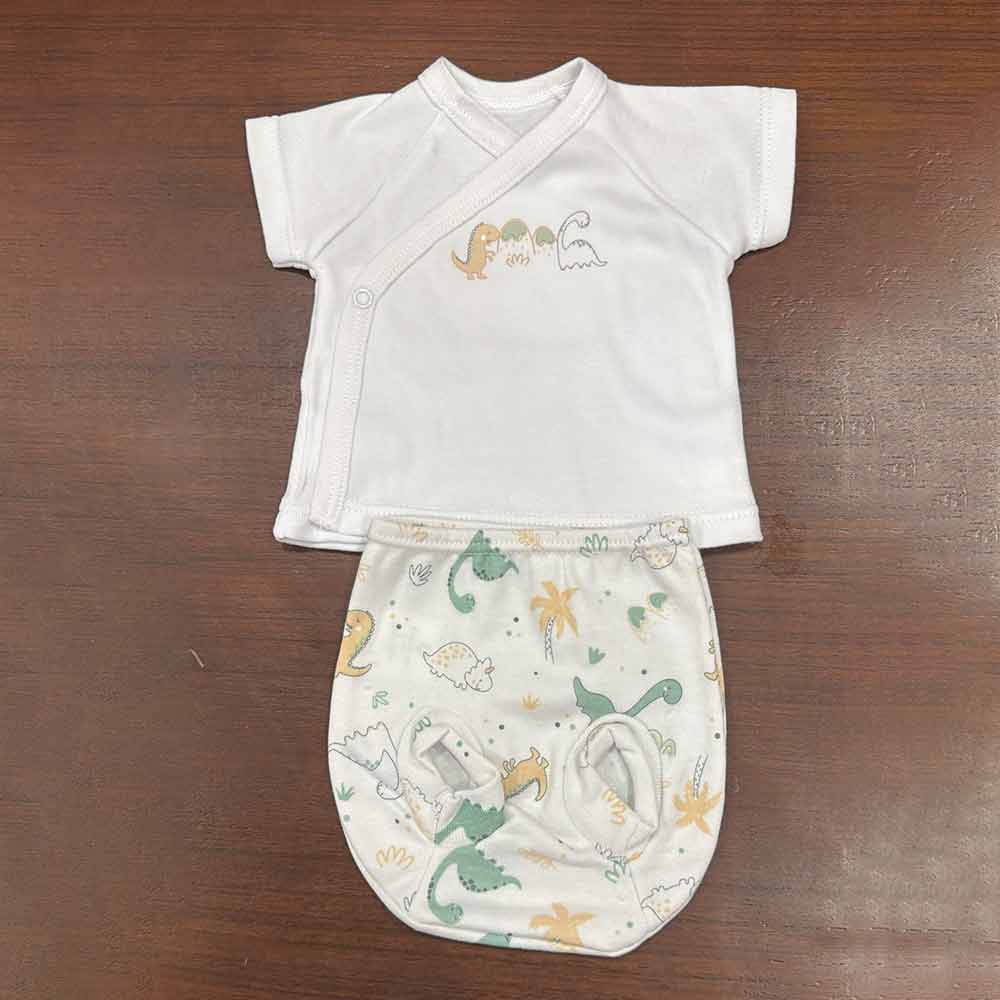 Jubón cruzado blanco transfers posicional dinosaurios Yerge