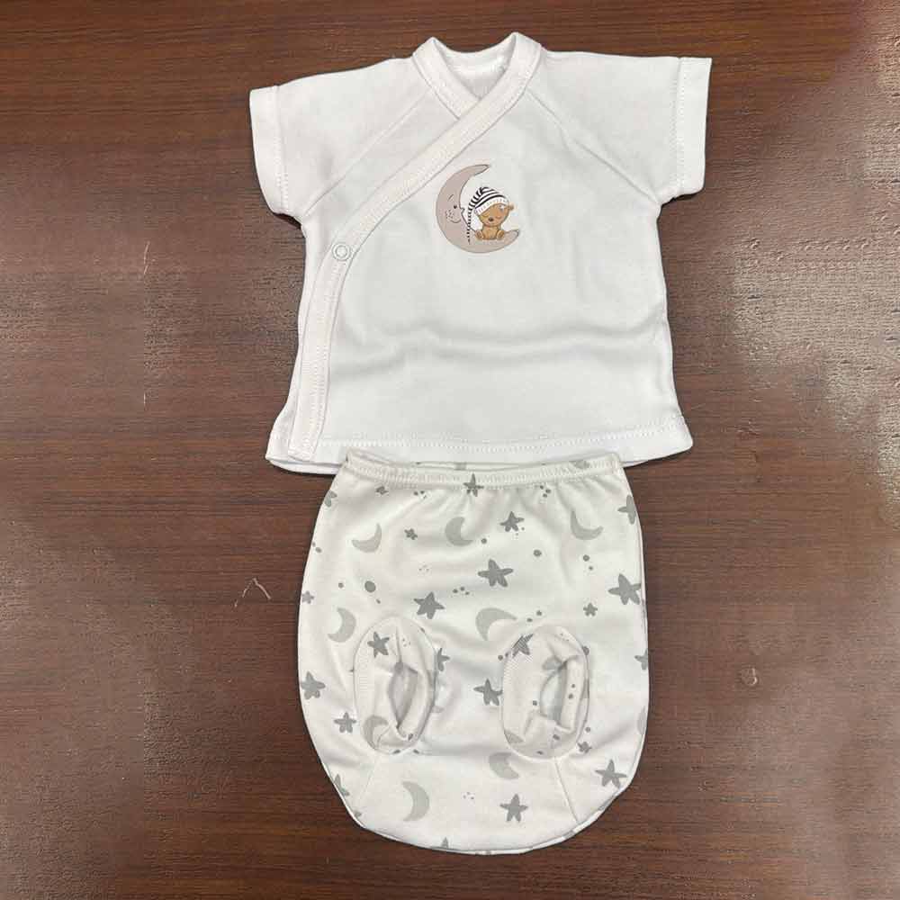 Jubón cruzado blanco transfers posicional luna Yerge