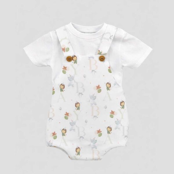 Peto bebé estampado ABC con camiseta Amorim