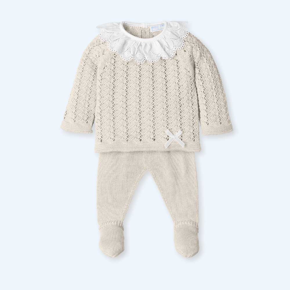 Traje 2 Piezas TIRA BORDADA Canesú menguado FLORAL RUSTIK Mac Ilusión