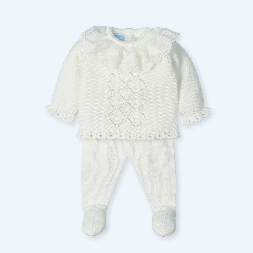 Traje 2 Piezas punto, tul bordado SPECIAL THING Mac Ilusión