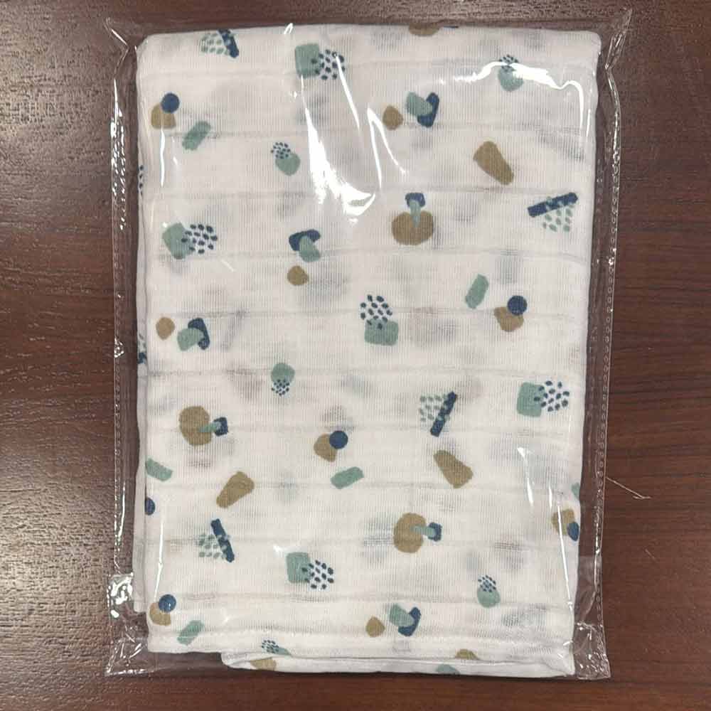 Muselina en doble gasa de algodón estampado Yerge