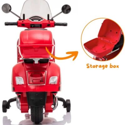 Vespa GT 6V Scooter Eléctrico para Niños - 3 a 6 años rojo Berghoff