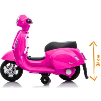 Vespa GTS 6V Mini Scooter Eléctrico Niños Piaggio rosa 1 a 3 años Berghoff