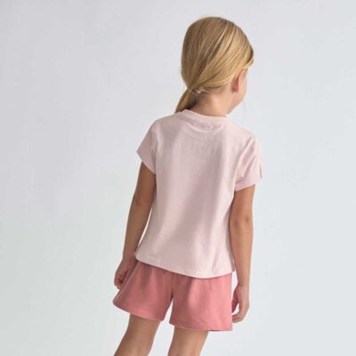 Conjunto bebé niña camiseta y shorts rosa claro 263070 Street Monkey