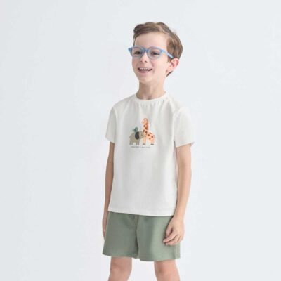Conjunto camiseta y shorts bebé niño 264074 crudo Street Monkey