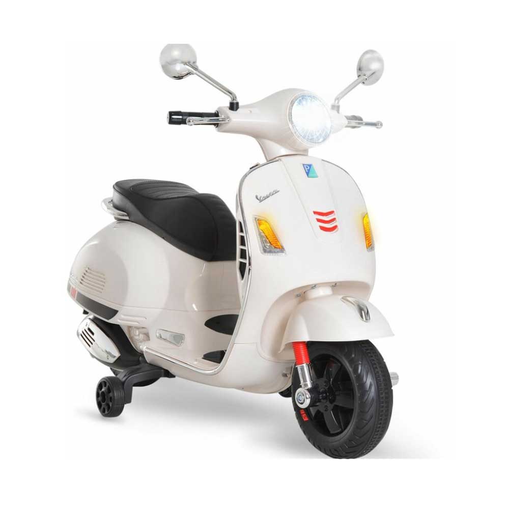 Moto Eléctrica Infantil Vespa Scooter con Luces y MP3 Homcom