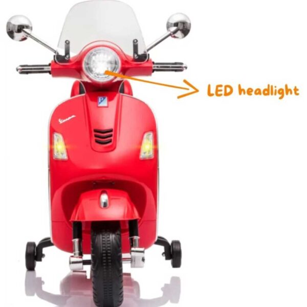 Vespa GT 6V Scooter Eléctrico para Niños - 3 a 6 años rojo Berghoff
