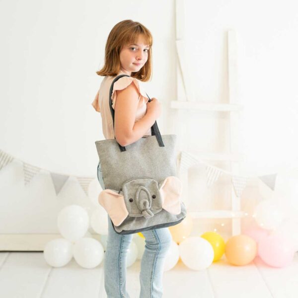 Bolso Shopper Elefante algodón Crochetts