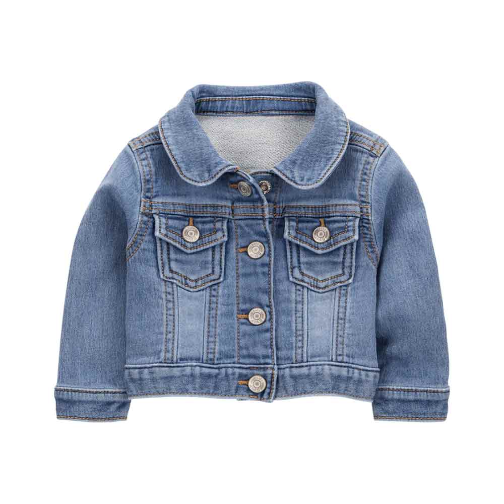 Chaqueta denim clásica con bolsillos para bebé niña Carter's