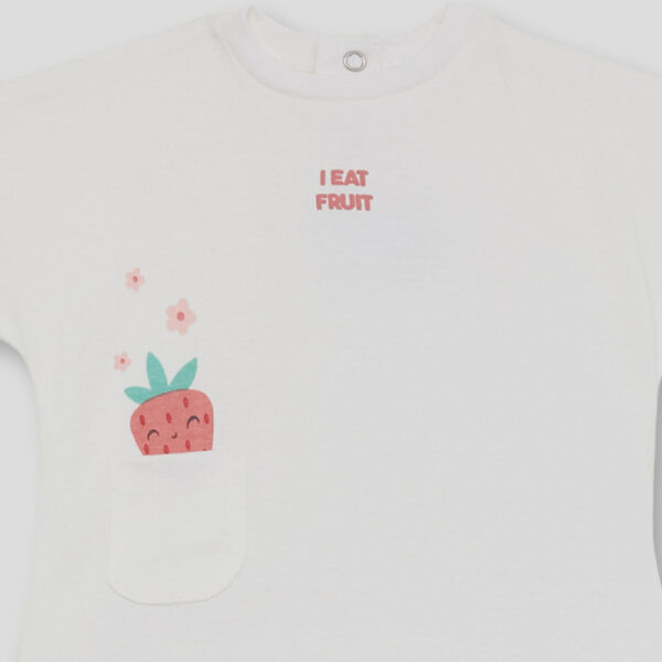 Conjunto niña crudo con fresa y flores 263005 Street Monkey