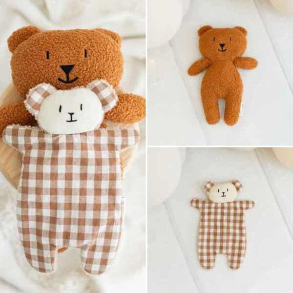 Pack Osito Teddy y doudou Brown Crochetts