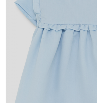 Vestido bebé niña celeste verano con volantes Street Monkey