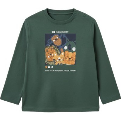 Camiseta bebé niño Cheese verde L26WBB0119 Losan